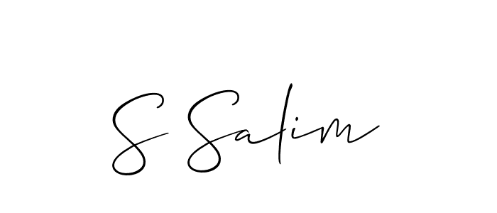 Allison_Script is a professional signature style that is perfect for those who want to add a touch of class to their signature. It is also a great choice for those who want to make their signature more unique. Get S Salim name to fancy signature for free. S Salim signature style 2 images and pictures png