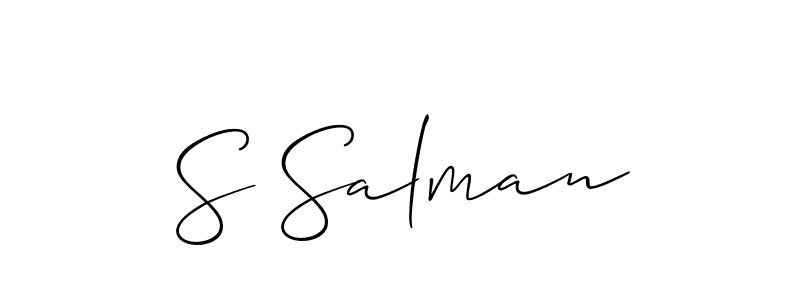 Best and Professional Signature Style for S Salman. Allison_Script Best Signature Style Collection. S Salman signature style 2 images and pictures png