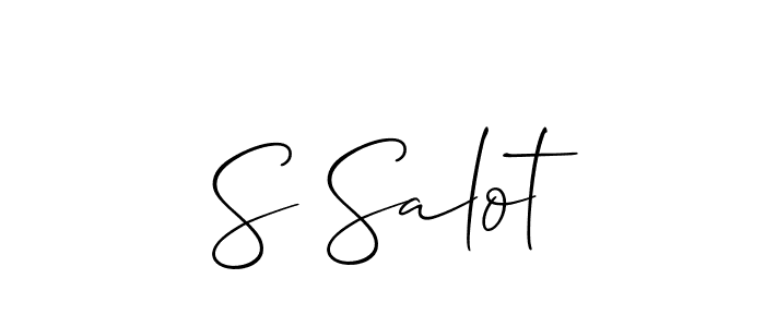 Once you've used our free online signature maker to create your best signature Allison_Script style, it's time to enjoy all of the benefits that S Salot name signing documents. S Salot signature style 2 images and pictures png