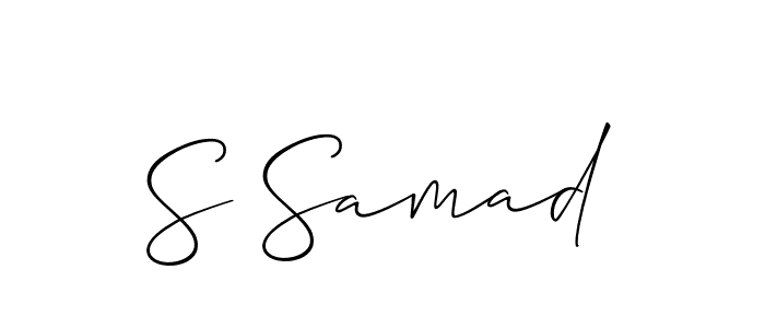 Create a beautiful signature design for name S Samad. With this signature (Allison_Script) fonts, you can make a handwritten signature for free. S Samad signature style 2 images and pictures png