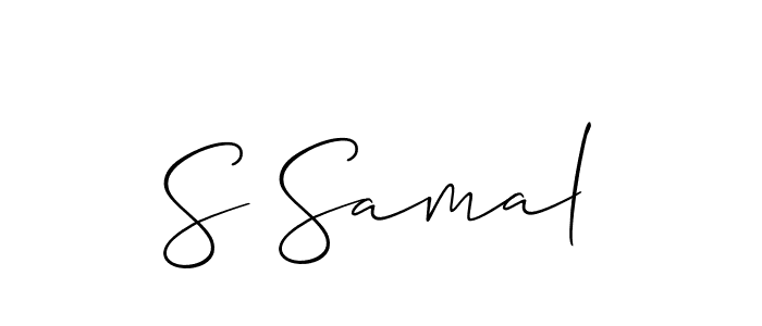 Also You can easily find your signature by using the search form. We will create S Samal name handwritten signature images for you free of cost using Allison_Script sign style. S Samal signature style 2 images and pictures png