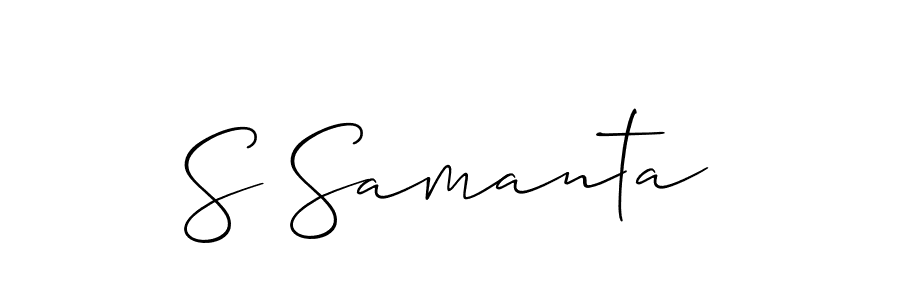 Allison_Script is a professional signature style that is perfect for those who want to add a touch of class to their signature. It is also a great choice for those who want to make their signature more unique. Get S Samanta name to fancy signature for free. S Samanta signature style 2 images and pictures png