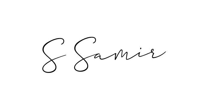 S Samir stylish signature style. Best Handwritten Sign (Allison_Script) for my name. Handwritten Signature Collection Ideas for my name S Samir. S Samir signature style 2 images and pictures png