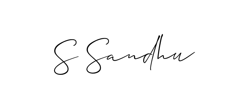 if you are searching for the best signature style for your name S Sandhu. so please give up your signature search. here we have designed multiple signature styles  using Allison_Script. S Sandhu signature style 2 images and pictures png