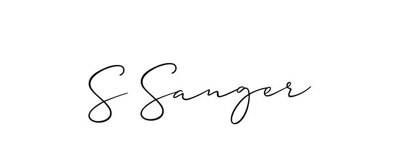 Check out images of Autograph of S Sanger name. Actor S Sanger Signature Style. Allison_Script is a professional sign style online. S Sanger signature style 2 images and pictures png