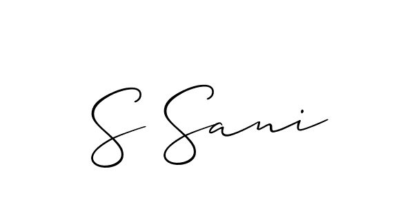 S Sani stylish signature style. Best Handwritten Sign (Allison_Script) for my name. Handwritten Signature Collection Ideas for my name S Sani. S Sani signature style 2 images and pictures png
