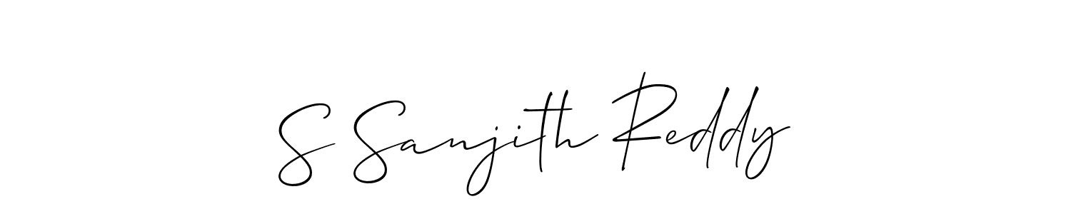 S Sanjith Reddy stylish signature style. Best Handwritten Sign (Allison_Script) for my name. Handwritten Signature Collection Ideas for my name S Sanjith Reddy. S Sanjith Reddy signature style 2 images and pictures png