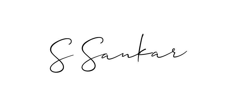 Use a signature maker to create a handwritten signature online. With this signature software, you can design (Allison_Script) your own signature for name S Sankar. S Sankar signature style 2 images and pictures png