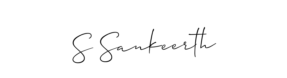 S Sankeerth stylish signature style. Best Handwritten Sign (Allison_Script) for my name. Handwritten Signature Collection Ideas for my name S Sankeerth. S Sankeerth signature style 2 images and pictures png