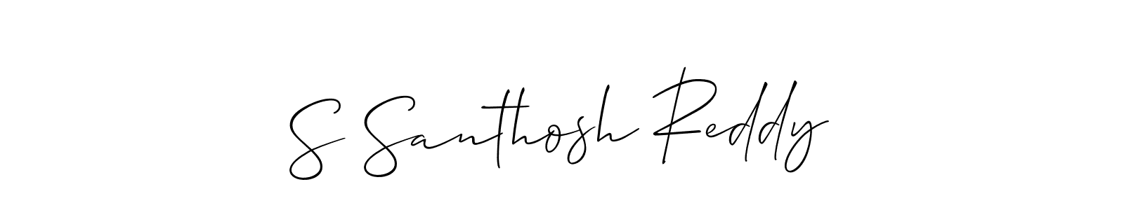 How to make S Santhosh Reddy name signature. Use Allison_Script style for creating short signs online. This is the latest handwritten sign. S Santhosh Reddy signature style 2 images and pictures png