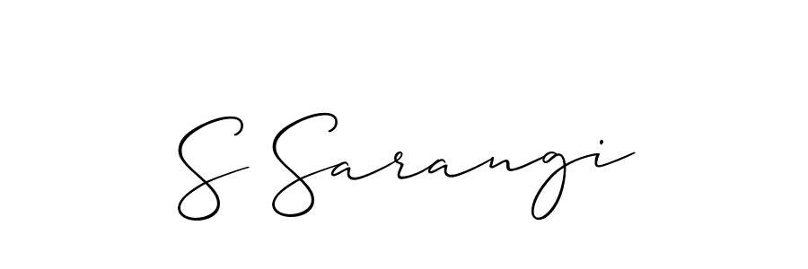 Allison_Script is a professional signature style that is perfect for those who want to add a touch of class to their signature. It is also a great choice for those who want to make their signature more unique. Get S Sarangi name to fancy signature for free. S Sarangi signature style 2 images and pictures png