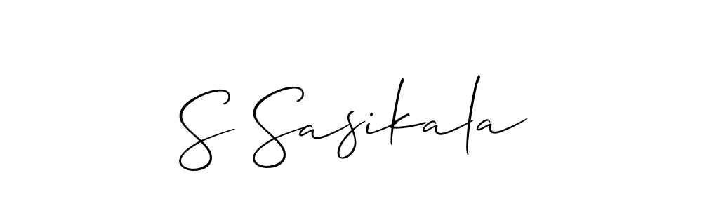 How to make S Sasikala name signature. Use Allison_Script style for creating short signs online. This is the latest handwritten sign. S Sasikala signature style 2 images and pictures png