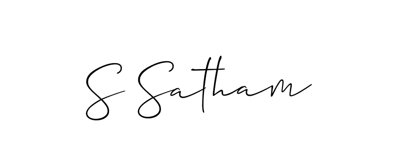 How to Draw S Satham signature style? Allison_Script is a latest design signature styles for name S Satham. S Satham signature style 2 images and pictures png