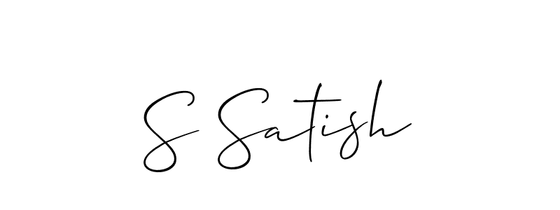 You can use this online signature creator to create a handwritten signature for the name S Satish. This is the best online autograph maker. S Satish signature style 2 images and pictures png