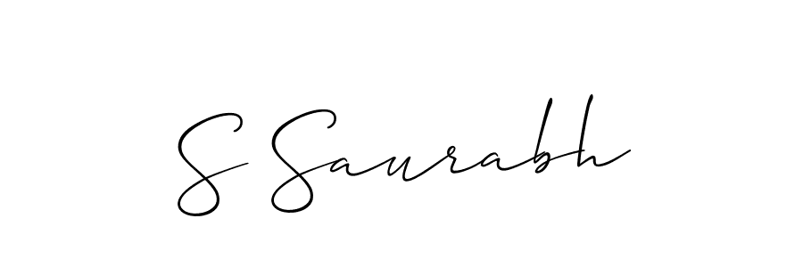 Best and Professional Signature Style for S Saurabh. Allison_Script Best Signature Style Collection. S Saurabh signature style 2 images and pictures png