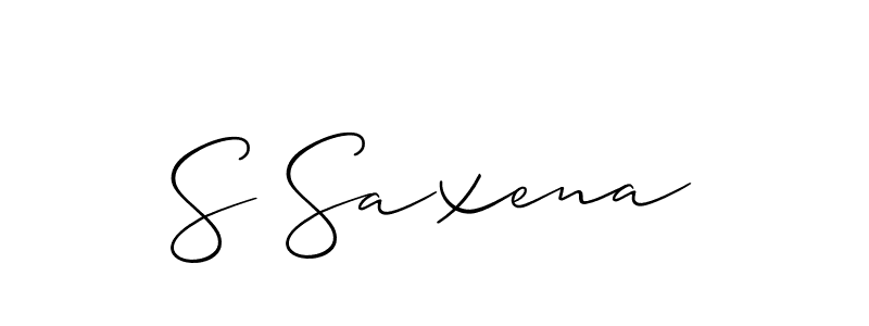 S Saxena stylish signature style. Best Handwritten Sign (Allison_Script) for my name. Handwritten Signature Collection Ideas for my name S Saxena. S Saxena signature style 2 images and pictures png