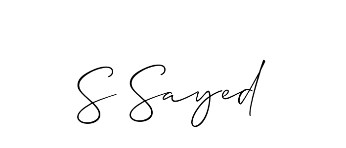 You should practise on your own different ways (Allison_Script) to write your name (S Sayed) in signature. don't let someone else do it for you. S Sayed signature style 2 images and pictures png