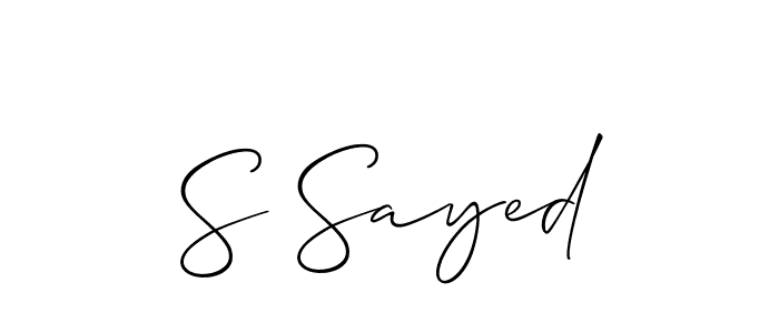 How to Draw S Sayed signature style? Allison_Script is a latest design signature styles for name S Sayed. S Sayed signature style 2 images and pictures png