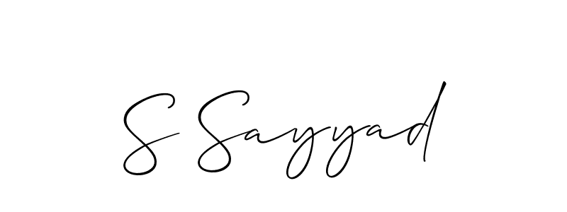 Best and Professional Signature Style for S Sayyad. Allison_Script Best Signature Style Collection. S Sayyad signature style 2 images and pictures png