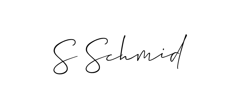 Design your own signature with our free online signature maker. With this signature software, you can create a handwritten (Allison_Script) signature for name S Schmid. S Schmid signature style 2 images and pictures png