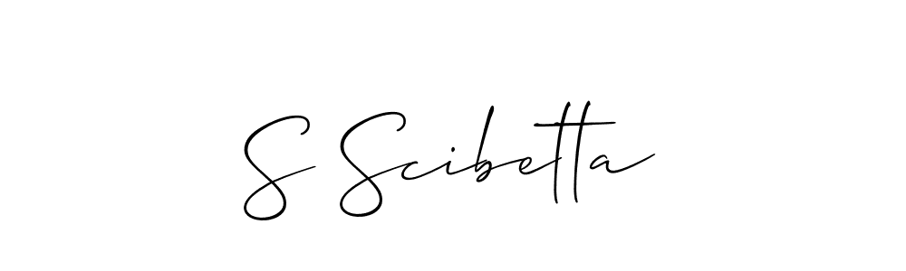 How to make S Scibetta signature? Allison_Script is a professional autograph style. Create handwritten signature for S Scibetta name. S Scibetta signature style 2 images and pictures png