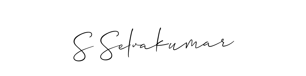 Use a signature maker to create a handwritten signature online. With this signature software, you can design (Allison_Script) your own signature for name S Selvakumar. S Selvakumar signature style 2 images and pictures png