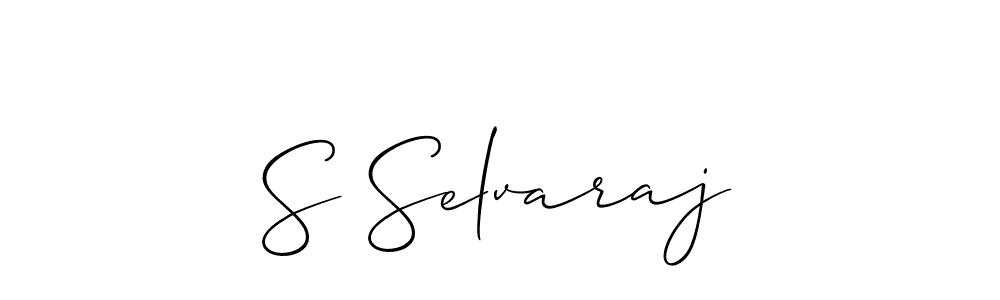 Use a signature maker to create a handwritten signature online. With this signature software, you can design (Allison_Script) your own signature for name S Selvaraj. S Selvaraj signature style 2 images and pictures png