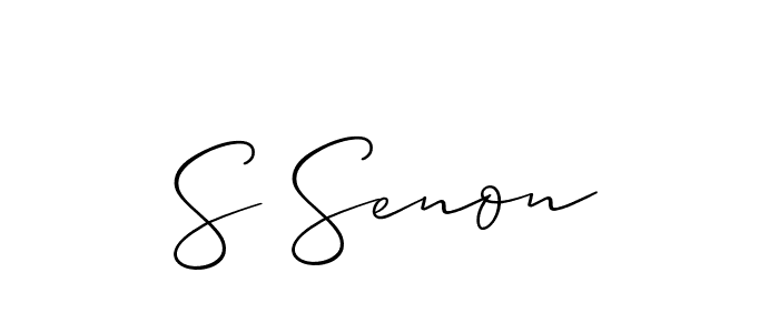 if you are searching for the best signature style for your name S Senon. so please give up your signature search. here we have designed multiple signature styles  using Allison_Script. S Senon signature style 2 images and pictures png