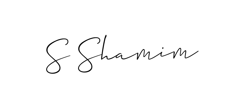 How to Draw S Shamim signature style? Allison_Script is a latest design signature styles for name S Shamim. S Shamim signature style 2 images and pictures png
