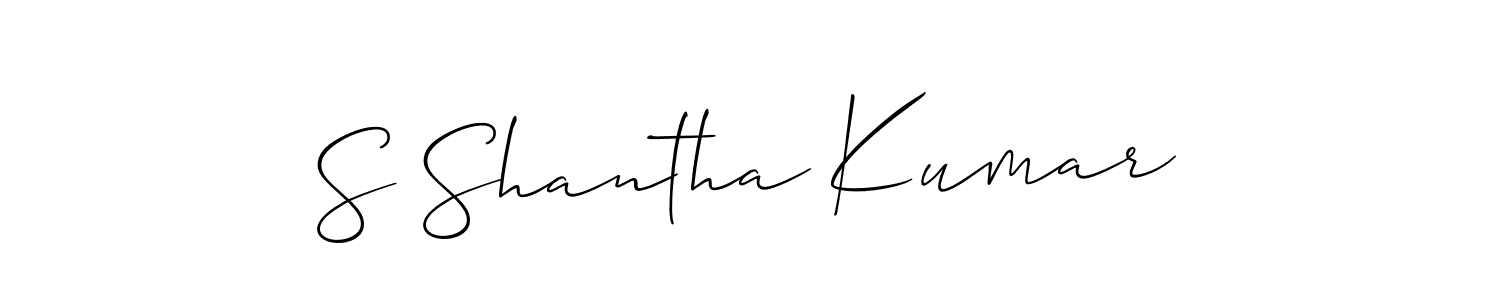 Design your own signature with our free online signature maker. With this signature software, you can create a handwritten (Allison_Script) signature for name S Shantha Kumar. S Shantha Kumar signature style 2 images and pictures png