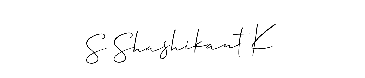 S Shashikant K stylish signature style. Best Handwritten Sign (Allison_Script) for my name. Handwritten Signature Collection Ideas for my name S Shashikant K. S Shashikant K signature style 2 images and pictures png
