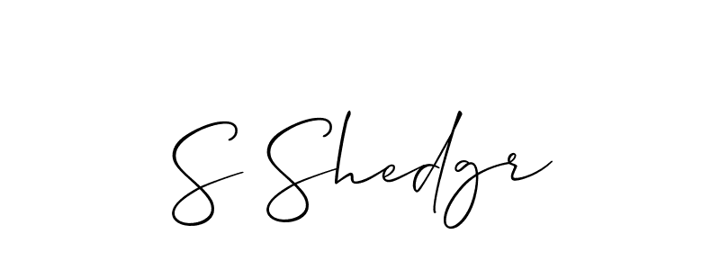Similarly Allison_Script is the best handwritten signature design. Signature creator online .You can use it as an online autograph creator for name S Shedgr. S Shedgr signature style 2 images and pictures png