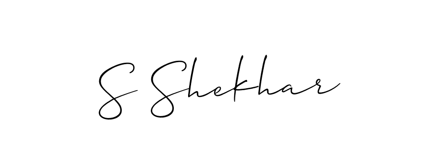 How to make S Shekhar name signature. Use Allison_Script style for creating short signs online. This is the latest handwritten sign. S Shekhar signature style 2 images and pictures png