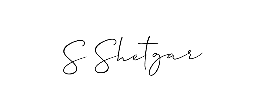 The best way (Allison_Script) to make a short signature is to pick only two or three words in your name. The name S Shetgar include a total of six letters. For converting this name. S Shetgar signature style 2 images and pictures png