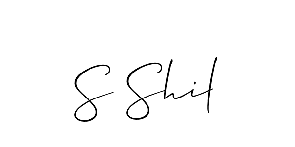 It looks lik you need a new signature style for name S Shil. Design unique handwritten (Allison_Script) signature with our free signature maker in just a few clicks. S Shil signature style 2 images and pictures png