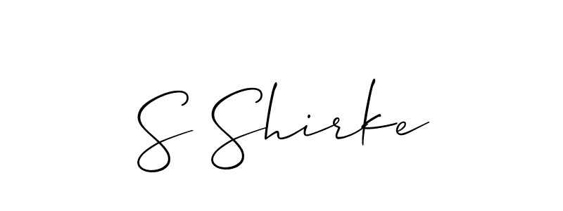 How to make S Shirke signature? Allison_Script is a professional autograph style. Create handwritten signature for S Shirke name. S Shirke signature style 2 images and pictures png