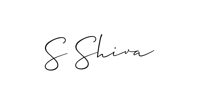 Make a beautiful signature design for name S Shiva. With this signature (Allison_Script) style, you can create a handwritten signature for free. S Shiva signature style 2 images and pictures png