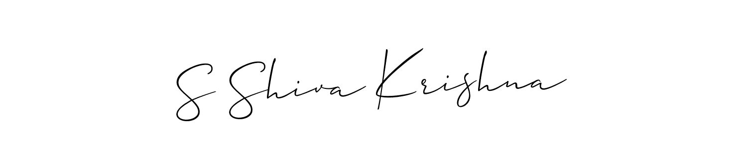 Create a beautiful signature design for name S Shiva Krishna. With this signature (Allison_Script) fonts, you can make a handwritten signature for free. S Shiva Krishna signature style 2 images and pictures png