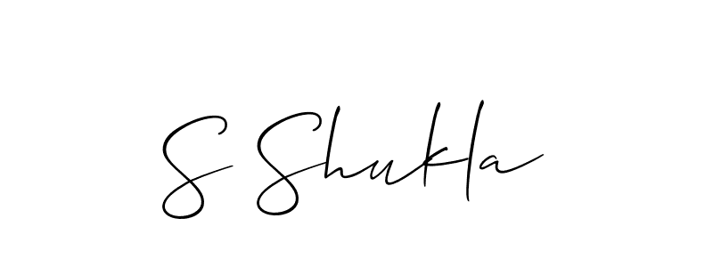 Use a signature maker to create a handwritten signature online. With this signature software, you can design (Allison_Script) your own signature for name S Shukla. S Shukla signature style 2 images and pictures png