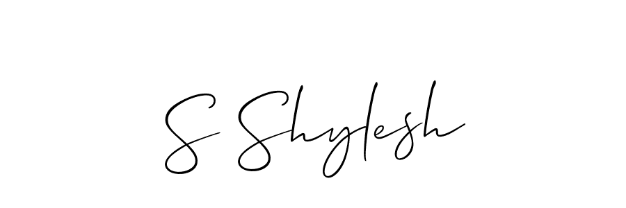 Best and Professional Signature Style for S Shylesh. Allison_Script Best Signature Style Collection. S Shylesh signature style 2 images and pictures png