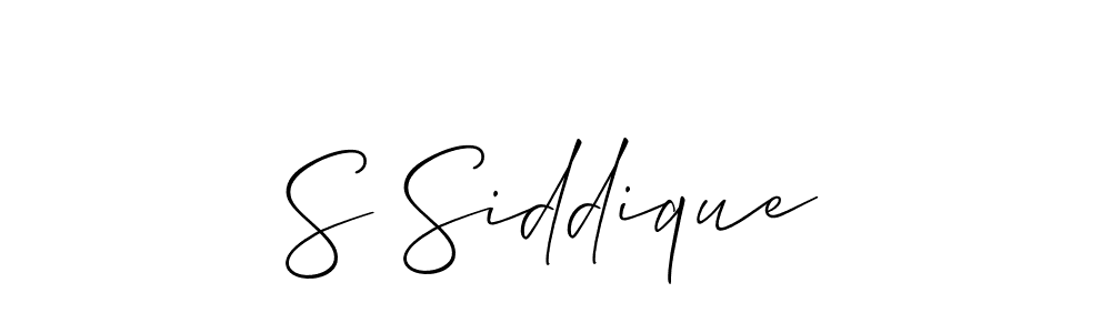 Use a signature maker to create a handwritten signature online. With this signature software, you can design (Allison_Script) your own signature for name S Siddique. S Siddique signature style 2 images and pictures png