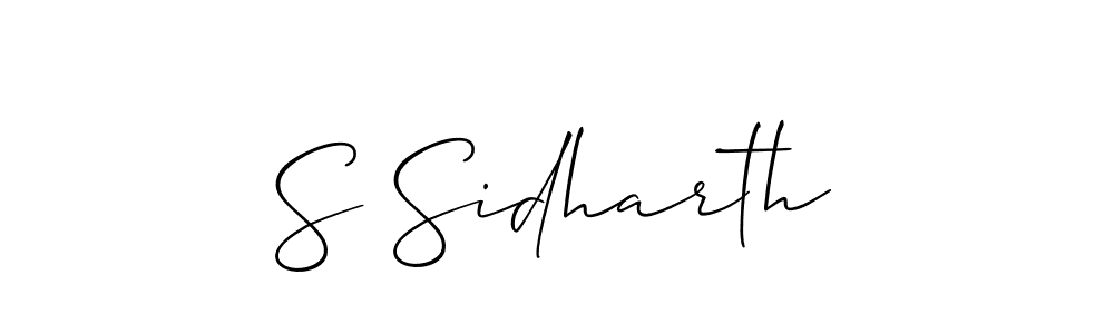 How to make S Sidharth name signature. Use Allison_Script style for creating short signs online. This is the latest handwritten sign. S Sidharth signature style 2 images and pictures png