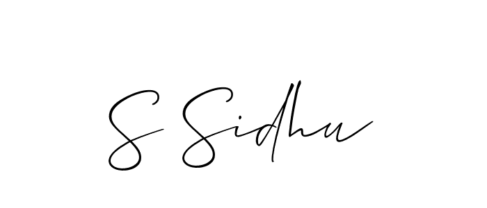 Use a signature maker to create a handwritten signature online. With this signature software, you can design (Allison_Script) your own signature for name S Sidhu. S Sidhu signature style 2 images and pictures png