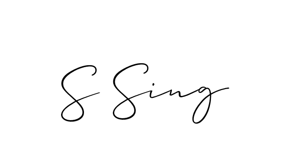 Similarly Allison_Script is the best handwritten signature design. Signature creator online .You can use it as an online autograph creator for name S Sing. S Sing signature style 2 images and pictures png