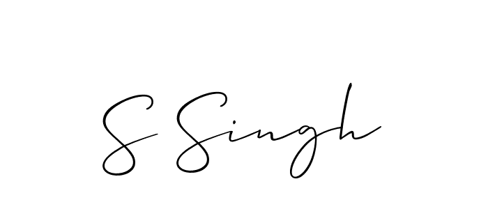 Also You can easily find your signature by using the search form. We will create S Singh name handwritten signature images for you free of cost using Allison_Script sign style. S Singh signature style 2 images and pictures png