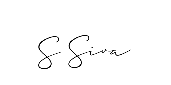 The best way (Allison_Script) to make a short signature is to pick only two or three words in your name. The name S Siva include a total of six letters. For converting this name. S Siva signature style 2 images and pictures png