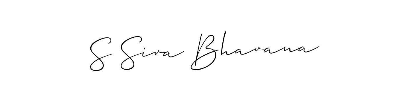 The best way (Allison_Script) to make a short signature is to pick only two or three words in your name. The name S Siva Bhavana include a total of six letters. For converting this name. S Siva Bhavana signature style 2 images and pictures png