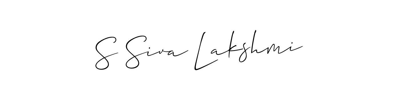 Also we have S Siva Lakshmi name is the best signature style. Create professional handwritten signature collection using Allison_Script autograph style. S Siva Lakshmi signature style 2 images and pictures png