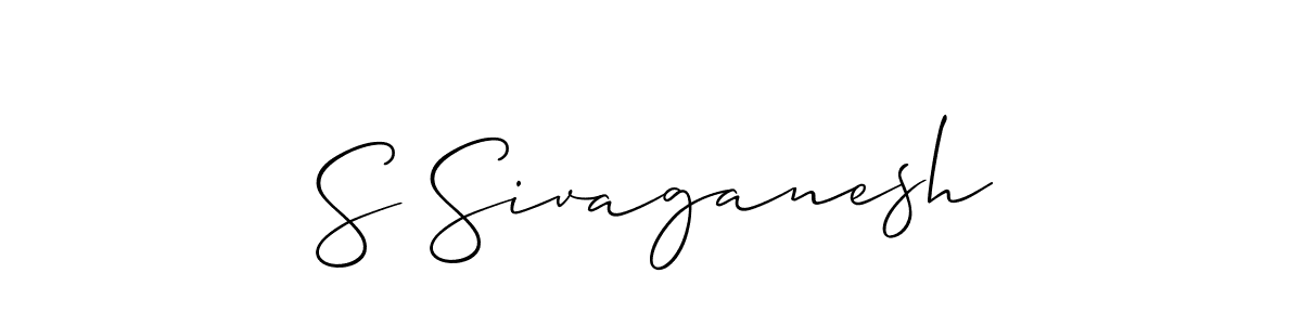 Also we have S Sivaganesh name is the best signature style. Create professional handwritten signature collection using Allison_Script autograph style. S Sivaganesh signature style 2 images and pictures png