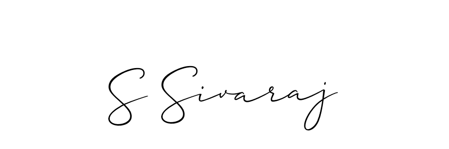 Make a beautiful signature design for name S Sivaraj. With this signature (Allison_Script) style, you can create a handwritten signature for free. S Sivaraj signature style 2 images and pictures png